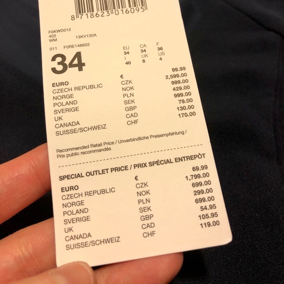 New Mexx V-Neck Dress in Nevy Size 34/US 4 - Picture 6 of 6